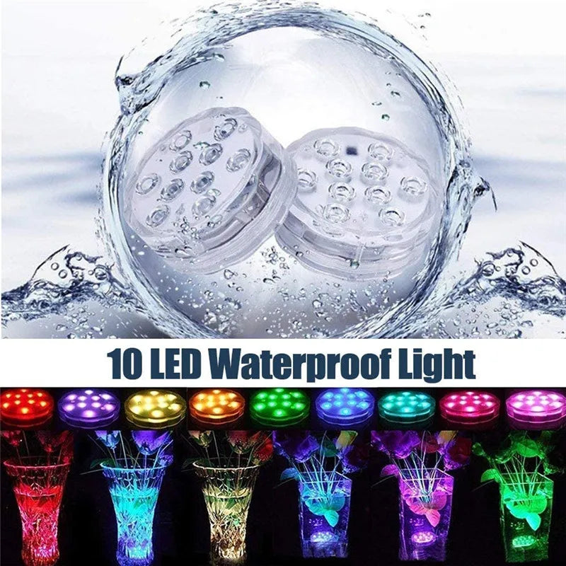 Iluminação Prémio para piscina - 10 Luzes submersíveis com LEDs RGB